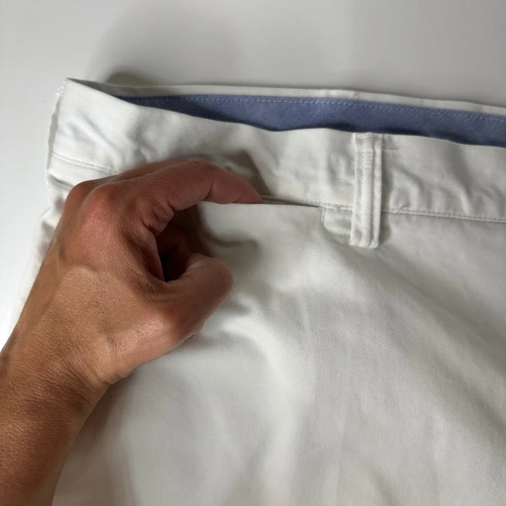 Polo Ralph Lauren Stretch Classic Fit Chino Pants White Coastal Preppy Sz 46x32